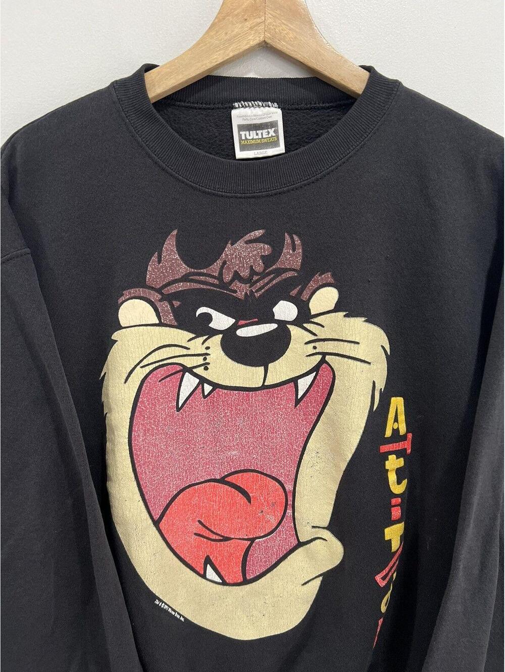 Vintage Looney Tunes Taz Sweater Sweatshirt - Picture 2 of 5